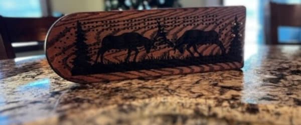 Wildlife Elk Cribbage Board