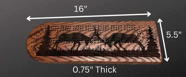 Wildlife Elk Cribbage Board