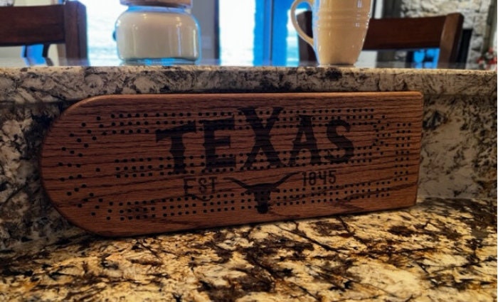 Texas Pride Cribbage Board