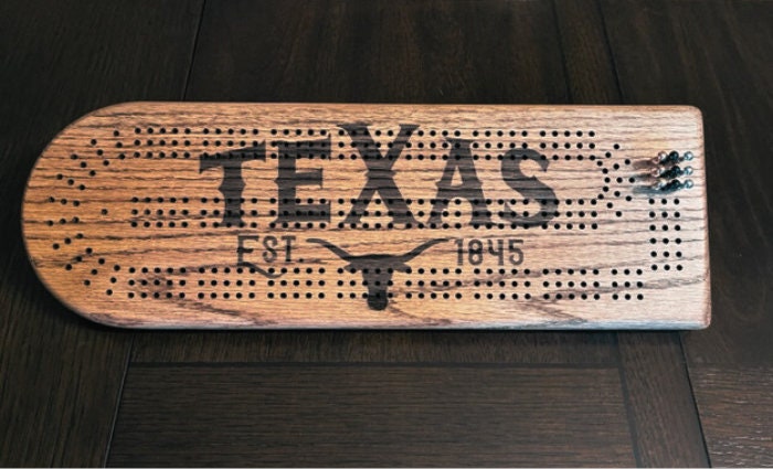 Texas Pride Cribbage Board