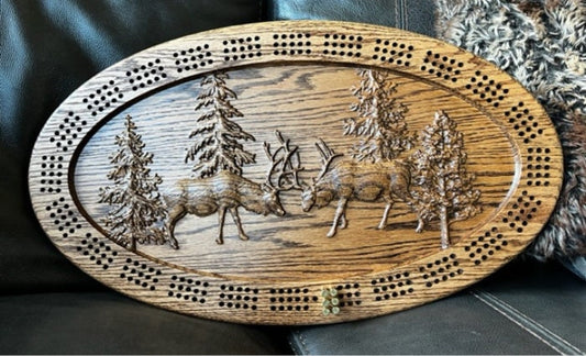 Bullets For pegs! Hunters Dream Cribbage Board