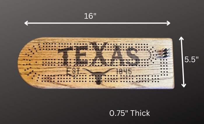 Texas Pride Cribbage Board