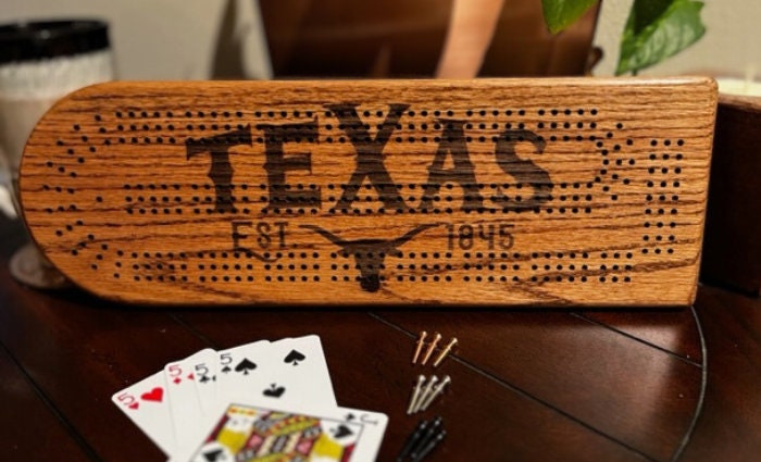 Texas Pride Cribbage Board