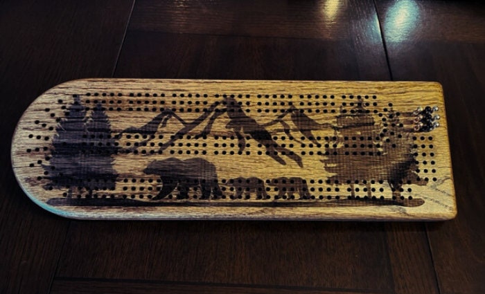 Wildlife Bear Cribbage Board Gift