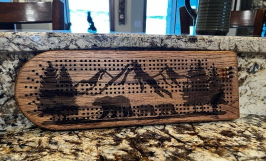 Wildlife Bear Cribbage Board Gift