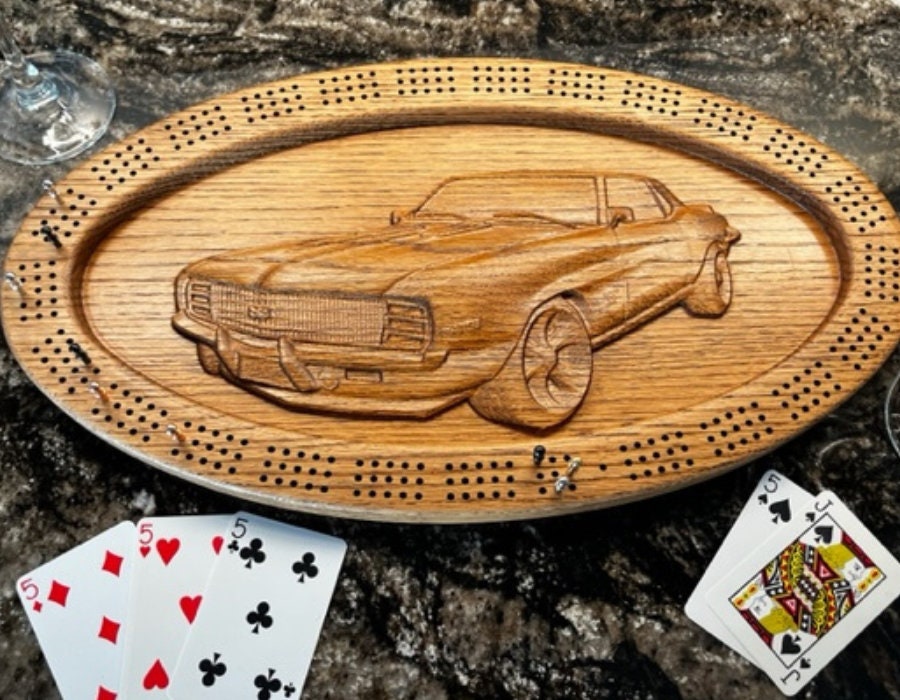 Custom Camaro Hot Rod Cribbage Board